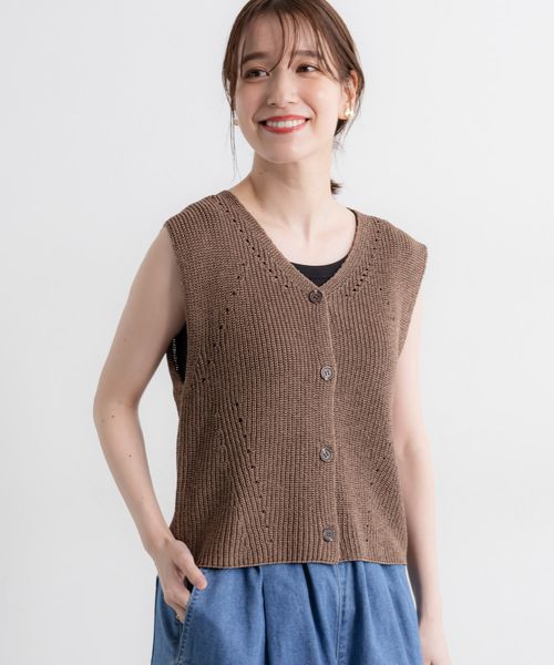 専用※※45rpm※SDL45R リネンハイゲージニットベスト 45R】ニット｜1977年創業、日本の服。丈夫で長持ち、気持ちの