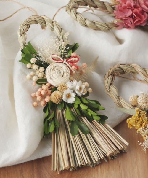 お正月飾り　2024年　しめ縄　しめ縄飾り　タッセル　イエロー お正月飾り2024年しめ縄しめ縄飾りタッセルイエロー