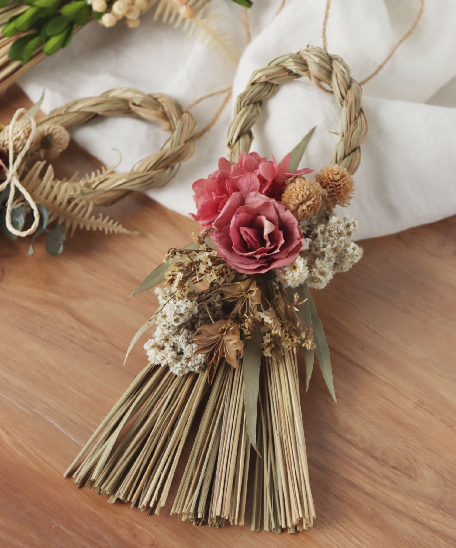 2way お正月arrangement しめ縄リース⑥ red ver. 【公式通販】