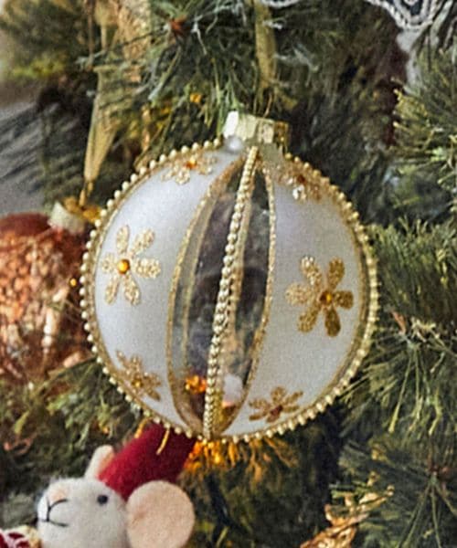 studio CLIP ガラスボールオーナメント [CHRISTMAS 2025] クリスマス ホワイト FREE スタジオクリップ 494502 and ST アンドエスティ（旧ドットエスティ）