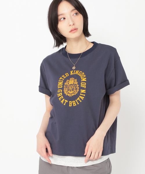 studio CLIP 【daily CLIP】カレッジデザインTシャツ ネイビー FREE DCウェア服飾 スタジオクリップ 494765 and ST アンドエスティ(旧ドットエスティ) studio CLIP 【daily CLIP】カレッジデザインTシャツ ネイビー FREE DCウェア服飾 スタジオクリップ 494765 and ST アンドエスティ(旧ドットエスティ)