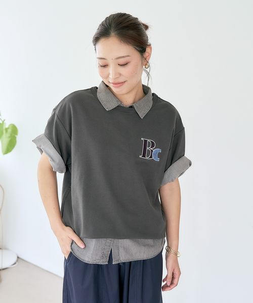 studio CLIP BIG刺繍ロゴTシャツ チャコールグレー FREE ウィメンズインナー スタジオクリップ 494773 and ST アンドエスティ(旧ドットエスティ) studio CLIP BIG刺繍ロゴTシャツ チャコールグレー FREE ウィメンズインナー スタジオクリップ 494773 and ST アンドエスティ(旧ドットエスティ)