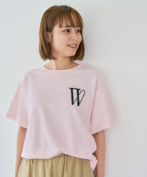 studio CLIP BIG刺繍ロゴTシャツ ピンク FREE ウィメンズインナー スタジオクリップ 494773 and ST アンドエスティ(旧ドットエスティ) studio CLIP BIG刺繍ロゴTシャツ ピンク FREE ウィメンズインナー スタジオクリップ 494773 and ST アンドエスティ(旧ドットエスティ)
