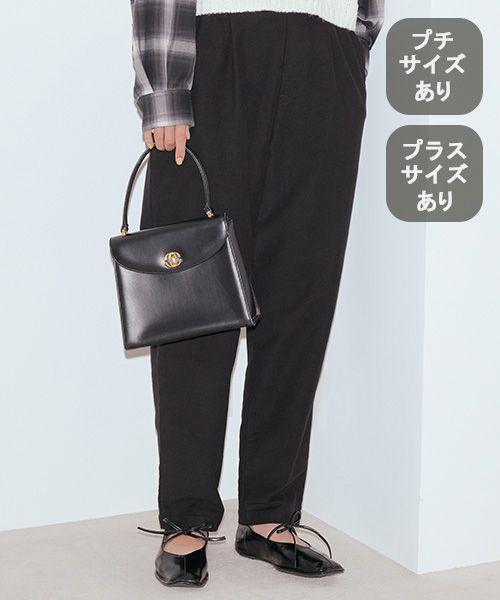 studio CLIP やわらかストレッチテーパードイージーパンツ[プチ・プラスサイズあり] シルバー M ウィメンズボトムス スタジオクリップ 494921 and ST アンドエスティ（旧ドットエスティ）