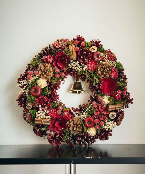 studio CLIP レッドフラワーリースL [CHRISTMAS 2025] クリスマス レッド FREE スタジオクリップ 496934 and ST アンドエスティ（旧ドットエスティ）