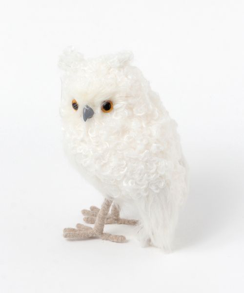 月と白いフクロウのオブジェ 約30cm 月と白いフクロウのオブジェ 約30cm 野外置物 オーナメント 置物