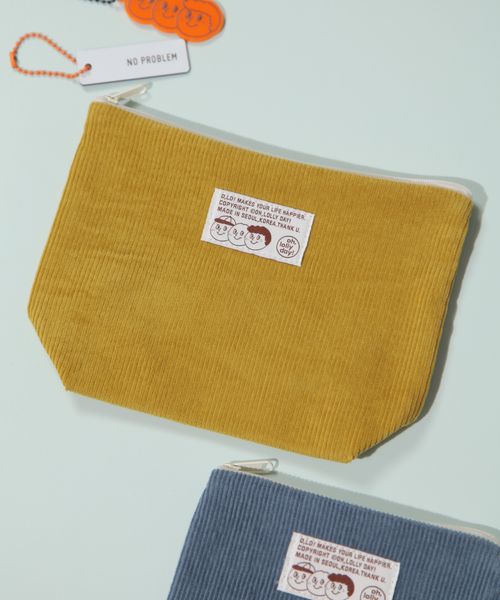 studio CLIP コーデュロイポーチＭ［OH！LOLLY DAY！］ Ｈ＆Ｂ イエロー FREE スタジオクリップ 497841 and ST アンドエスティ（旧ドットエスティ）