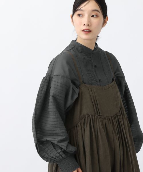 studio CLIP 《natural by clip》レースピンタックブラウス シルバー FREE Natural by CLIP スタジオクリップ 574417 and ST アンドエスティ(旧ドットエスティ) studio CLIP 《natural by clip》レースピンタックブラウス シルバー FREE Natural by CLIP スタジオクリップ 574417 and ST アンドエスティ(旧ドットエスティ)