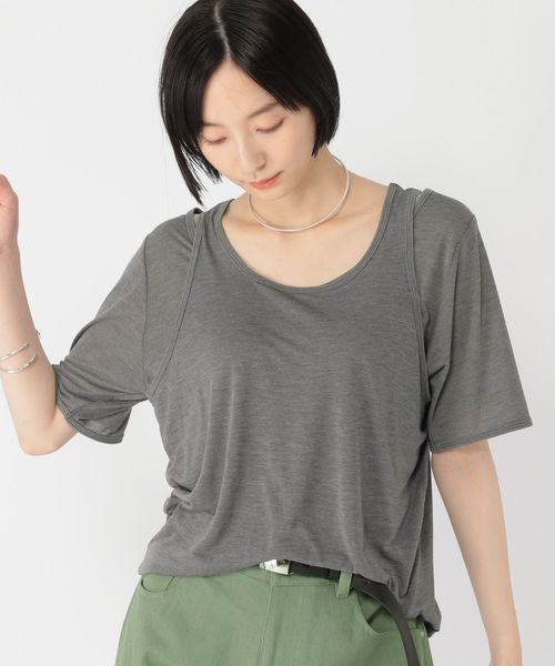 studio CLIP 【daily CLIP】レイヤードバルーンTシャツ グレー FREE DCウェア服飾 スタジオクリップ 574733 and ST アンドエスティ(旧ドットエスティ) studio CLIP 【daily CLIP】レイヤードバルーンTシャツ グレー FREE DCウェア服飾 スタジオクリップ 574733 and ST アンドエスティ(旧ドットエスティ)