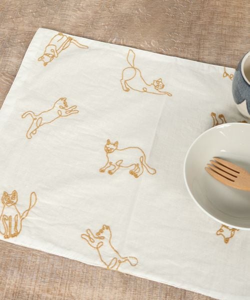 studio CLIP インド猫総刺繍ランチョンマット ダイニング ブラウン FREE スタジオクリップ 574837 and ST アンドエスティ(旧ドットエスティ) studio CLIP インド猫総刺繍ランチョンマット ダイニング ブラウン FREE スタジオクリップ 574837 and ST アンドエスティ(旧ドットエスティ)