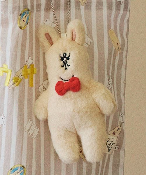 studio CLIP ぬいぐるみポーチチャーム[キューライスコラボ] ステーショナリー ホワイト FREE スタジオクリップ 574857 and ST アンドエスティ（旧ドットエスティ）