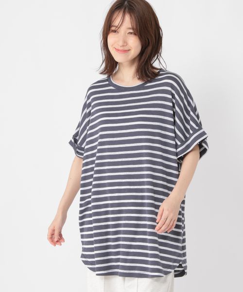 studio CLIP シャドーボーダーBIGTシャツ ホワイト FREE ウィメンズインナー スタジオクリップ 576956 and ST アンドエスティ(旧ドットエスティ) studio CLIP シャドーボーダーBIGTシャツ ホワイト FREE ウィメンズインナー スタジオクリップ 576956 and ST アンドエスティ(旧ドットエスティ)