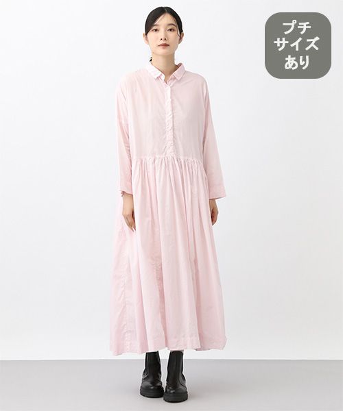 studio CLIP 《natural by clip》60L製品染めワンピース[プチサイズあり] ピンク FREE Ｎａｔｕｒａｌ ｂｙ ＣＬＩＰ スタジオクリップ 576971 and ST アンドエスティ（旧ドットエスティ）