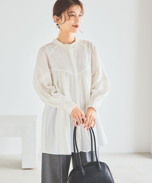 studio CLIP コットンやわらか刺繍ブラウス 《オケージョン2025AW》 ライトグレー FREE ウィメンズインナー スタジオクリップ 579136 and ST アンドエスティ(旧ドットエスティ) studio CLIP コットンやわらか刺繍ブラウス 《オケージョン2025AW》 ライトグレー FREE ウィメンズインナー スタジオクリップ 579136 and ST アンドエスティ(旧ドットエスティ)