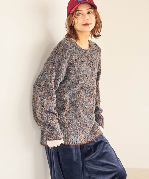 studio CLIP 3ゲージツブツブヤーンチュニックニット チャコールグレー FREE ウィメンズインナー スタジオクリップ 580049 and ST アンドエスティ（旧ドットエスティ）