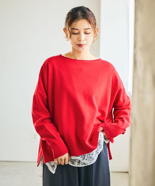 studio CLIP 【新色追加】12ゲージコットンミックスアソートニットプルオーバー レッド FREE ウィメンズインナー スタジオクリップ 580201 and ST アンドエスティ(旧ドットエスティ) studio CLIP 【新色追加】12ゲージコットンミックスアソートニットプルオーバー レッド FREE ウィメンズインナー スタジオクリップ 580201 and ST アンドエスティ(旧ドットエスティ)