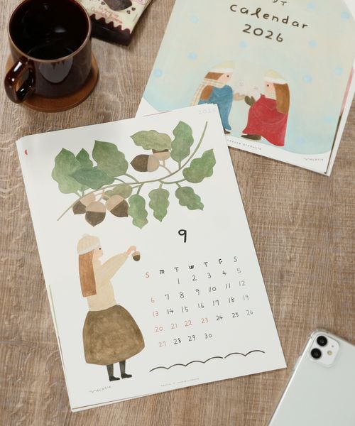 studio CLIP [2026年度]cozyca 壁掛けカレンダー ステーショナリー ホワイト FREE スタジオクリップ 580488 and ST アンドエスティ（旧ドットエスティ）