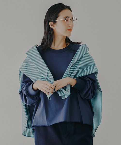 studio CLIP ミニ裏毛カラーワイドスウェット ネイビー FREE ウィメンズインナー スタジオクリップ 581581 and ST アンドエスティ（旧ドットエスティ）