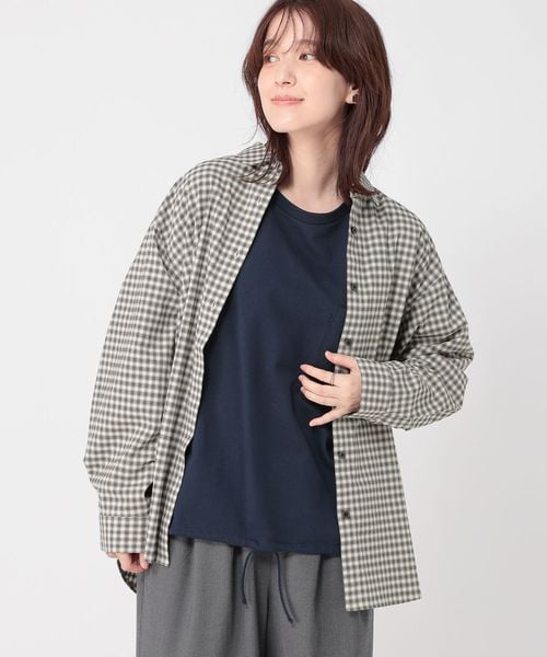 studio CLIP ミニチェックシャツ ホワイト FREE ウィメンズインナー スタジオクリップ 581628 and ST アンドエスティ(旧ドットエスティ) studio CLIP ミニチェックシャツ ホワイト FREE ウィメンズインナー スタジオクリップ 581628 and ST アンドエスティ(旧ドットエスティ)