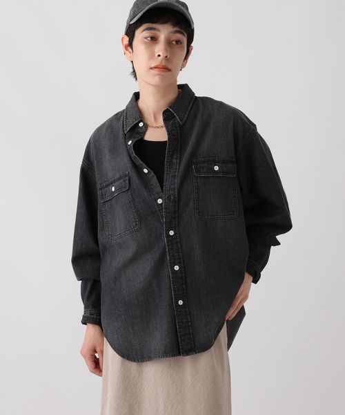 studio CLIP 《ウタオ》ダンガリーシャツ グレー FREE スペシャルライン スタジオクリップ 581872 and ST アンドエスティ(旧ドットエスティ) studio CLIP 《ウタオ》ダンガリーシャツ グレー FREE スペシャルライン スタジオクリップ 581872 and ST アンドエスティ(旧ドットエスティ)