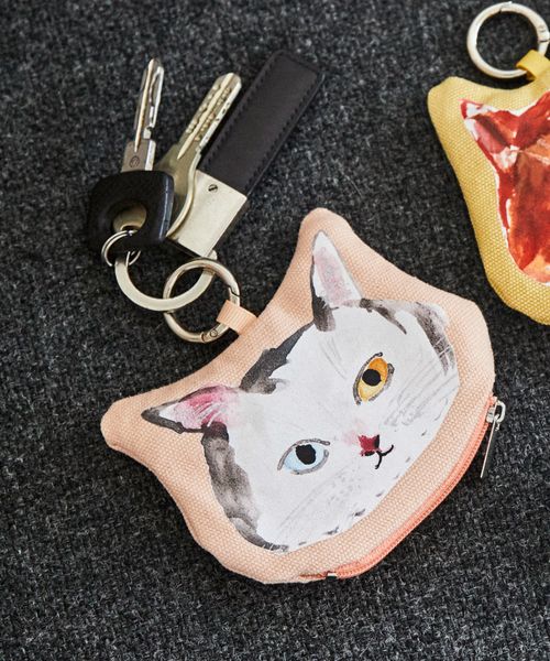 studio CLIP カラビナ付きお顔ポーチ[うちの猫博] ピンク FREE ウィメンズグッズ スタジオクリップ 586858 and ST アンドエスティ（旧ドットエスティ）