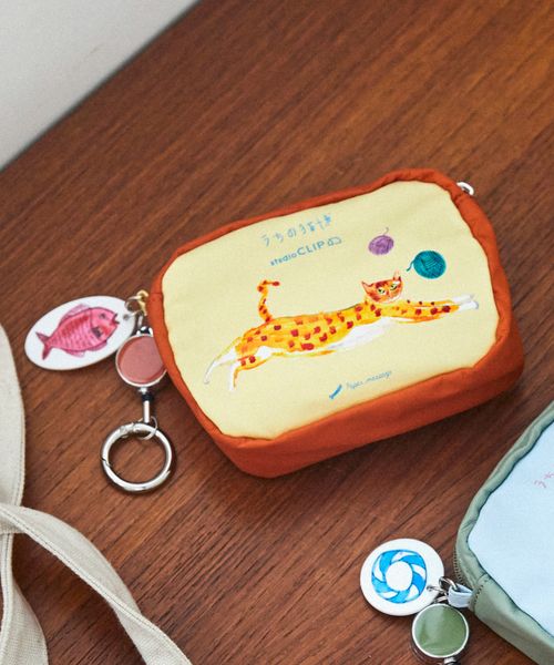 studio CLIP リール付きポーチ[うちの猫博] イエロー FREE ウィメンズグッズ スタジオクリップ 586859 and ST アンドエスティ（旧ドットエスティ）