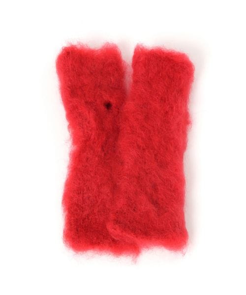 studio CLIP 【Adele's】モヘアアームウォーマー レッド FREE ウィメンズグッズ スタジオクリップ 587704 and ST アンドエスティ（旧ドットエスティ）