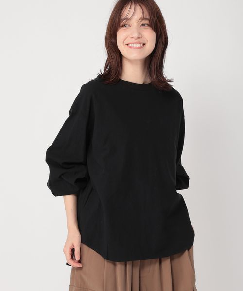 studio CLIP 【WEB・一部地域限定】リブ付きTブラウス シルバー FREE ウィメンズインナー スタジオクリップ 588429 and ST アンドエスティ（旧ドットエスティ）