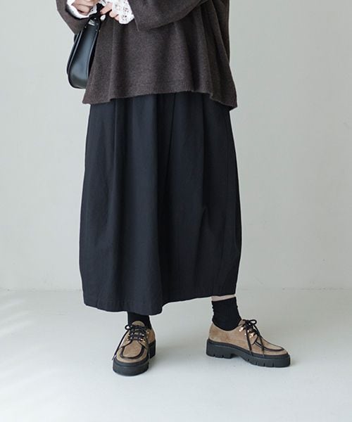 studio CLIP 《natural by clip》綿麻タックコクーンスカート シルバー FREE Ｎａｔｕｒａｌ ｂｙ ＣＬＩＰ スタジオクリップ 588443 and ST アンドエスティ（旧ドットエスティ）