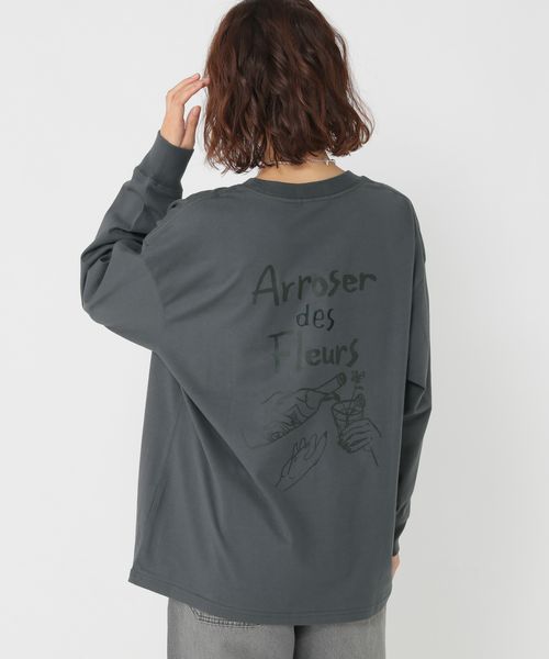 studio CLIP ハンドグラフィックロングスリーブTシャツ チャコールグレー FREE ウィメンズインナー スタジオクリップ 592356 and ST アンドエスティ(旧ドットエスティ) studio CLIP ハンドグラフィックロングスリーブTシャツ チャコールグレー FREE ウィメンズインナー スタジオクリップ 592356 and ST アンドエスティ(旧ドットエスティ)