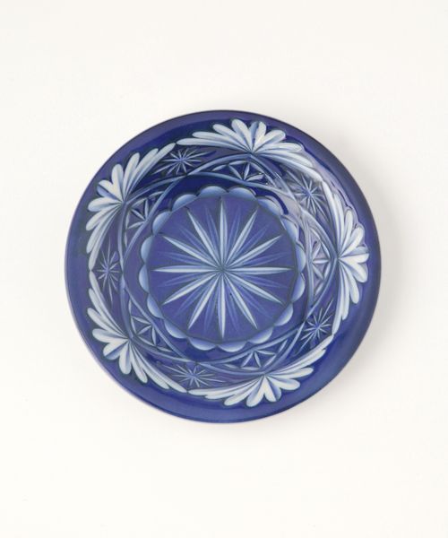 【美品】グラススタジオ　銅色の円形皿 8枚セット　バラ売り可 小皿 14cm 取り皿 銘々皿 菊花 皿 おしゃれ しのぎ 日本製 美濃焼 和