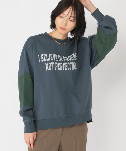 studio CLIP 【daily CLIP】プリント配色BIGプルオーバー ネイビー FREE ＤＣウェア服飾 スタジオクリップ 595745 and ST アンドエスティ（旧ドットエスティ）