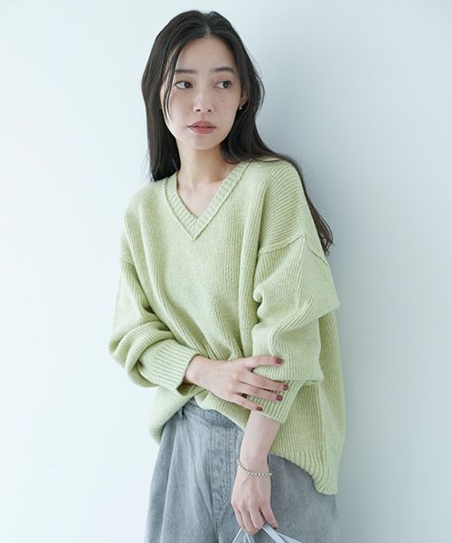 studio CLIP 《natural by clip/マシンウォッシャブル》7ゲージウール混畦Vネックプルオーバー イエロー FREE Natural by CLIP スタジオクリップ 598423 and ST アンドエスティ(旧ドットエスティ) studio CLIP 《natural by clip/マシンウォッシャブル》7ゲージウール混畦Vネックプルオーバー イエロー FREE Natural by CLIP スタジオクリップ 598423 and ST アンドエスティ(旧ドットエスティ)