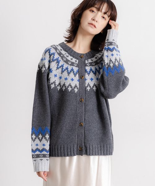 studio CLIP 5ゲージダブルフロントフェアアイルニットカーディガン チャコールグレー FREE ウィメンズインナー スタジオクリップ 600493 and ST アンドエスティ(旧ドットエスティ) studio CLIP 5ゲージダブルフロントフェアアイルニットカーディガン チャコールグレー FREE ウィメンズインナー スタジオクリップ 600493 and ST アンドエスティ(旧ドットエスティ)