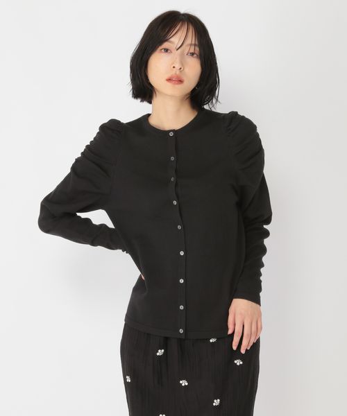 studio CLIP 【daily CLIP】ギャザーショルダーカーディガン シルバー FREE ＤＣウェア服飾 スタジオクリップ 600592 and ST アンドエスティ（旧ドットエスティ）