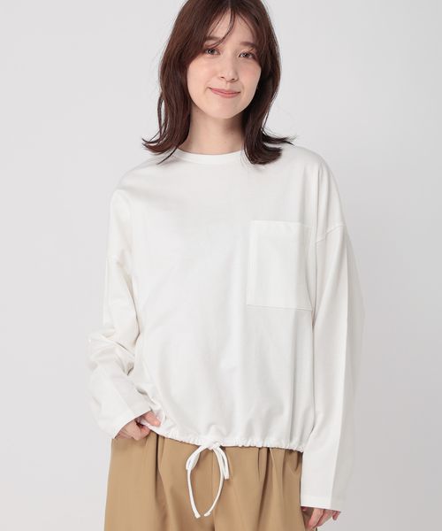 studio CLIP 裾ドロストポケットロングスリーブTシャツ ライトグレー FREE ウィメンズインナー スタジオクリップ 600696 and ST アンドエスティ(旧ドットエスティ) studio CLIP 裾ドロストポケットロングスリーブTシャツ ライトグレー FREE ウィメンズインナー スタジオクリップ 600696 and ST アンドエスティ(旧ドットエスティ)