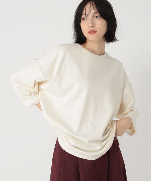 studio CLIP 【daily CLIP】サイドドロストロングスリーブプルオーバー ライトグレー FREE ＤＣウェア服飾 スタジオクリップ 601499 and ST アンドエスティ（旧ドットエスティ）