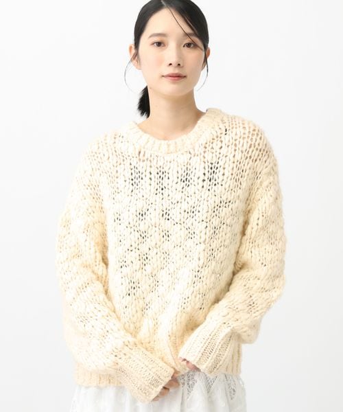 studio CLIP 《natural by clip》2ゲージウール混スラブプルオーバー ベージュ FREE Ｎａｔｕｒａｌ ｂｙ ＣＬＩＰ スタジオクリップ 604035 and ST アンドエスティ（旧ドットエスティ）