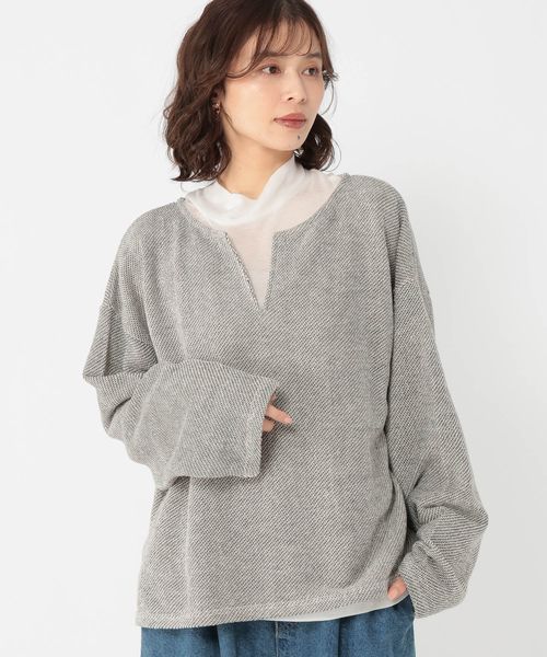 studio CLIP ゆるキーネックプルオーバー ベージュ FREE ウィメンズインナー スタジオクリップ 608712 and ST アンドエスティ（旧ドットエスティ）