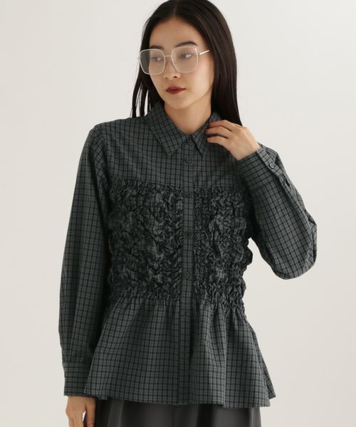 studio CLIP 【daily CLIP】シャーリングポイントシャツ グレー FREE DCウェア服飾 スタジオクリップ 612545 and ST アンドエスティ(旧ドットエスティ) studio CLIP 【daily CLIP】シャーリングポイントシャツ グレー FREE DCウェア服飾 スタジオクリップ 612545 and ST アンドエスティ(旧ドットエスティ)