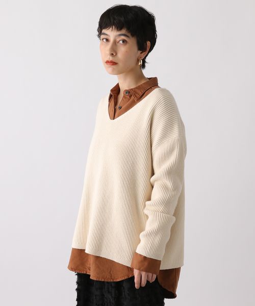 studio CLIP 《ウタオ》スウェットライクVネックプルオーバー グレー FREE スペシャルライン スタジオクリップ 619513 and ST アンドエスティ(旧ドットエスティ) studio CLIP 《ウタオ》スウェットライクVネックプルオーバー グレー FREE スペシャルライン スタジオクリップ 619513 and ST アンドエスティ(旧ドットエスティ)