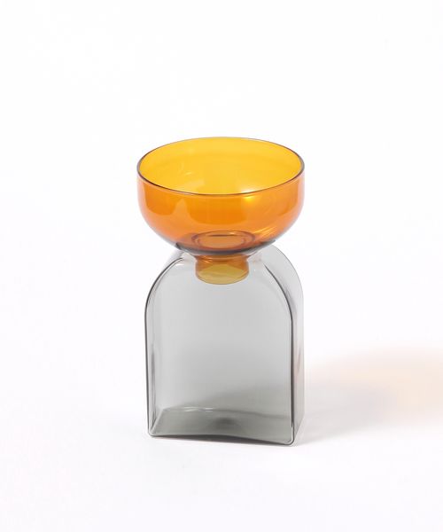 studio CLIP 【daily CLIP】TWO TONE VASE スクエア インテリア雑貨 オレンジ FREE スタジオクリップ 631191 and ST アンドエスティ（旧ドットエスティ）