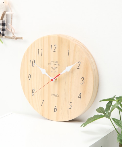 studio CLIP モチーフ ウッドウォールクロック 時計 ウッド