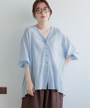 GOOD PRICE】シアーVネックシャツカーディガン | [公式]スタディオ