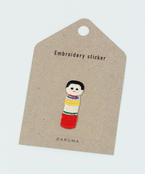 studio CLIP 【daily CLIP】刺繍ステッカー モチーフ ファブリック ホワイト FREE スタジオクリップ 979922 and ST アンドエスティ（旧ドットエスティ）