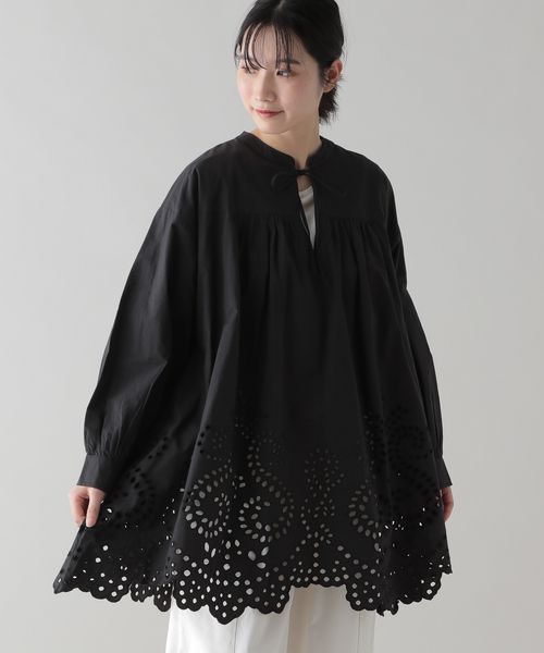 natural by clip》コットンシフリースキッパーチュニック