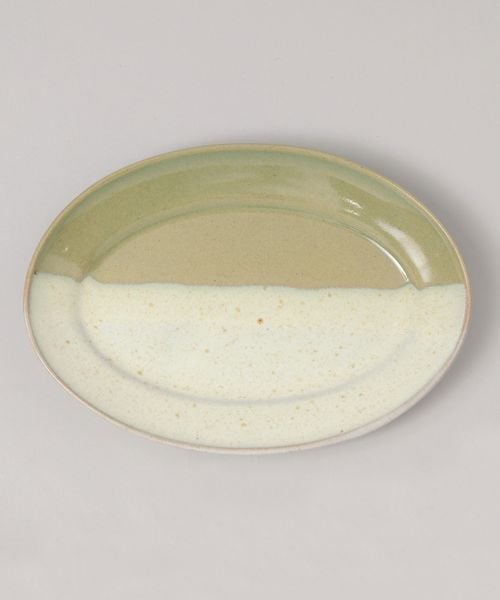 TODAY'S SPECIAL OVAL LIM PLATE 白萩上掛け 飴釉 横 / 向山窯×TODAY'S SPECIAL グリーン キッチン・ダイニング トゥデイズスペシャル 345093 and ST アンドエスティ(旧ドットエスティ) TODAY'S SPECIAL OVAL LIM PLATE 白萩上掛け 飴釉 横 / 向山窯×TODAY'S SPECIAL グリーン キッチン・ダイニング トゥデイズスペシャル 345093 and ST アンドエスティ(旧ドットエスティ)