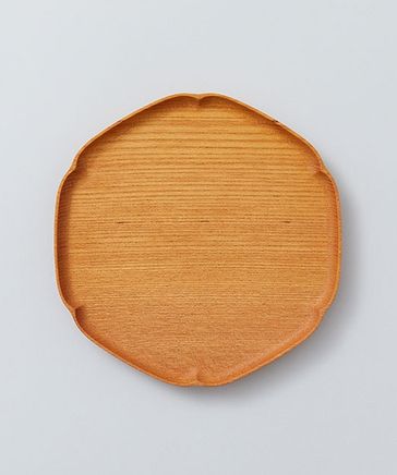 木彫りの丸盆(桜) その他キッチン小物 Yuyomake0120 通販