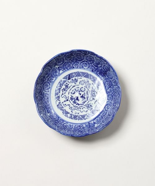 蛸唐草、皿 福泉窯 染付蛸唐草牡丹 新7寸皿