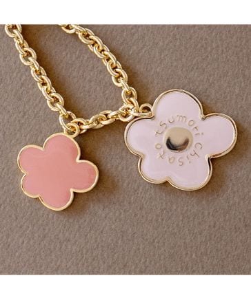 椿⭐K18留め具チョーカー⭐七宝焼チャーム⭐大振り⭐一点物⭐マグネット WAKAN SILVER SMITH Arabesque Hopi chain bracelet [BN-079] -MORLS-